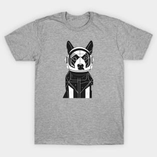 Space Dog in a Modern Suit T-Shirt